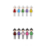 Maxbell 10 Alloy Girl Figure Charms Bracelet Pendants Jewelry DIY Crafts Making Supplies