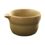 Maxbell Traditional Matcha Bowl with Pouring Spout for Tea Room Restaurant Beginners Beige