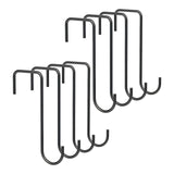 Maxbell 8 Pieces Fence Hooks Compact Patio Hooks for Garden Tools Wind Chimes Towels black 15cm