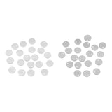 Maxbell 40 Pieces Mixed Color Round Coin Stamping Blank Tags Metal Jewelry Making