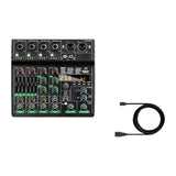 Maxbell 6 Channel 48V Audio Source Adjustment Audio Mixer for Party Studio Recording