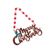 Maxbell Maxbell Christmas Sign Decor DIY Wood Pendants Crafts Decorative Xmas Decor for Home StyleA