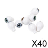 Maxbell 40x4 Pairs Round Acrylic Doll Eyes DIY Eyeballs 8mm