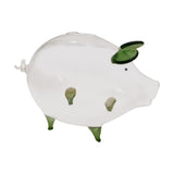 Maxbell Maxbell Glass Pig Piggy Bank Birthday Gift Storage Bottle Decorative Statue Canister purple