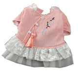 Maxbell Maxbell Pet Chinese Traditional Qipao Dress Clothes Dog Princess Dress  Pink L