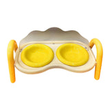 Maxbell Raised Cat Bowls for Indoor Cats Anti Vomiting Feeder Waterer Cats Food Bowl Yellow