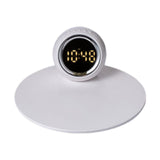 Maxbell Desk Clock Wireless Charging Living Room Hall Office LED Digital Alarm Clock White