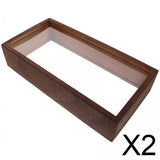 Maxbell 2xShadow Box Picture Frame Dried Flowers Frame Dried Flower Dark Wood Color