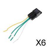 Maxbell 6xCar Automotive Truck 4 Pin 12V 40 Amp SPDT NC Relay and Harness Socket