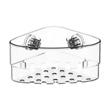 Maxbell Suction Cup Corner Shelf Modern Shower Shelf for Laundry Room Toilet Kitchen Clear