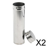 Maxbell 2xStainless Steel Pipet Sterilizing Boxes Pipette Sterilization Tube 23cm 9''