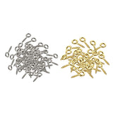 Maxbell 400Pieces Multicolor Screw Eyes Pins Eyelets Screw Jewelry Making Findings