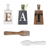 Maxbell 5Pcs Decorative Hanging Wooden Letters Room Farmhouse Rustic Wood Decoration E