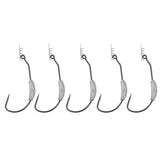 Maxbell 10pcs High Carbon Steel Weighted Wide Gap Spring Fishing Hook with Twistlock