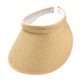 Maxbell Sun Visor Hat Comfortable Lightweight Clip on Visor for Tennis Beach Cycling Beige Yellow