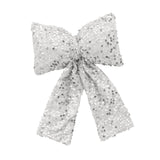Maxbell Bow Christmas Tree Decoration Xmas Tree Decor for Wedding Holiday Front Door Silver