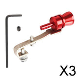 Maxbell 3xUniversal Car Turbo Whistle Refitting Turbo Whistle Exhaust Pipe Red_S