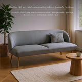 Maxbell Retro Sofa, Oil Wax Leather Single Seat, Metal Legs Single 65cm Gray leather