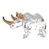 Maxbell Animal Statue Art Decorative Bookshelf Fireplace Indoor Desk Home Decoration Rhino