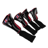 Maxbell 4pcs Long Neck Golf Club Head Cover Wedge Iron Protect Headcover Red Black - Aladdin Shoppers