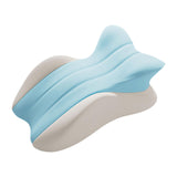 Maxbell Memory Cotton Bed Wedge Pillow Ergonomic Design for Apartment Dorm Men Women Blue Gray