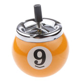 Maxbell Collectible Gift Aluminum Pool Billiard Ball Ashtray no base Yellow 9 - Aladdin Shoppers