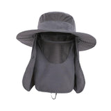 Maxbell Outdoor Sun Hat Foldable Breathable Mesh for Travel Mountaineering Gardening Dark Gray