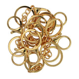Maxbell 10 sets 65mm Large Lobster Clasp Trigger Clip Split Ring and chains Gold - Aladdin Shoppers