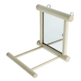 Maxbell 2 pcs Swing Parrot Cage Toys Swing Hanging Play with Mirror Landing Perch