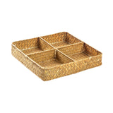Maxbell Divided Basket Organizer Desktop Storage Bin for Organization Handmade Woven Style B