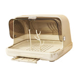 Maxbell Baby Bottle Drying Rack Nursing Bottle Storage Box for Home Cups Accessories Light Khaki Medium