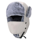 Maxbell Trapper Hat Thermal Warm Winter Hat for Winter Sports Outdoor Activities Men Grey