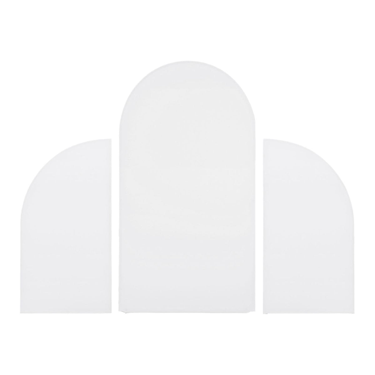 Maxbell 3Pcs Arch Backdrop Covers New Year Reception Anniversary Wedding Arch Covers White