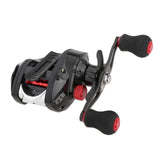 Maxbell Baitcasting Fishing Reel 7.3:1 High Gear Ratio RH or LH Saltwater Baitcaster Black Left - Aladdin Shoppers