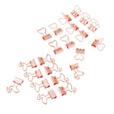 Maxbell 22 Pieces Metal Foldback Binder Clips School Office Paper Clips Rose gold