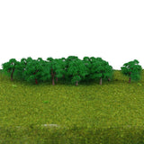 Maxbell 50pc Green Trees Model Train Street Park Wargame Diorama Scenery 1:300 Z Scale