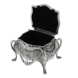 Maxbell Maxbell Vintage Classic Flower Sculpture Trinkets Chest Jewelry Box Organizer 10x9cm