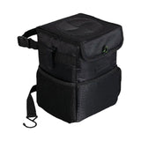 Maxbell Car Trash Can Leakproof Portable with Lid Trash Bin for Suvs Trucks Van Black