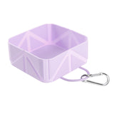 Maxbell Foldable Travel Dog Bowl Leakproof feed Food Bowl for Camping Hiking Walking violet