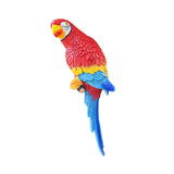 Maxbell Outdoor Parrot Figurine Tree Decor Bird Sculpture for Outside Lawn Landscape Right Red