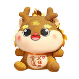 Dragon Stuffed Animal Chinese Dragon Plush Doll for Dorm Restaurant Holidays Gold 43cm