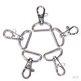 Maxbell 50pcs 1'' Swivel Trigger Snap Hooks Silver Lobster Snap Clasp Clips