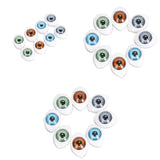 Maxbell 3x 8 Plastic Oval Fake Eyes Eyeballs for Mask Doll Bear Toy 4 Color 5mm 6mm 8mm