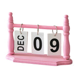 Maxbell Desk Calendar Ideal Gift Small Standing Flip Calendar for School Home Office Pink