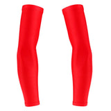 Maxbell Maxbell 1 Pair Stretch Football UV Sun Protection Arm Sleeves Cover  S Red