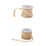 Maxbell 2x 5M Rustic Hessian Plaited Rope Burlap Braided Ribbon Tape Wedding Party Decor