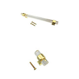 Maxbell 2pcs Acrylic Door Pulls Knob Drawer Cabinet Cupboard Handle Hardware Gold
