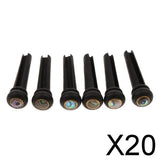 Maxbell 20x6pcs Abalone Dot Guitar Bridge End Pin Set For Acoustic Guitars