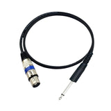 Maxbell Female XLR to (6.35mm) Jack Microphone Cable for Home Audio Stereo Equipment