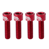 Maxbell 8pcs Road Bicycle Handlebar Stem Screw Aluminum Alloy M5*17MM Bolts Red